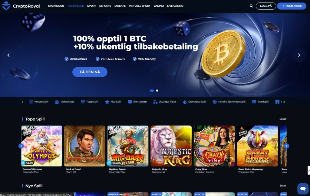 CryptoRoyal Casino Review Online Casino NO