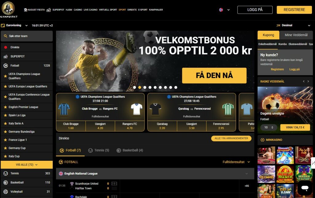 Olympusbet Casino Review Betting NO