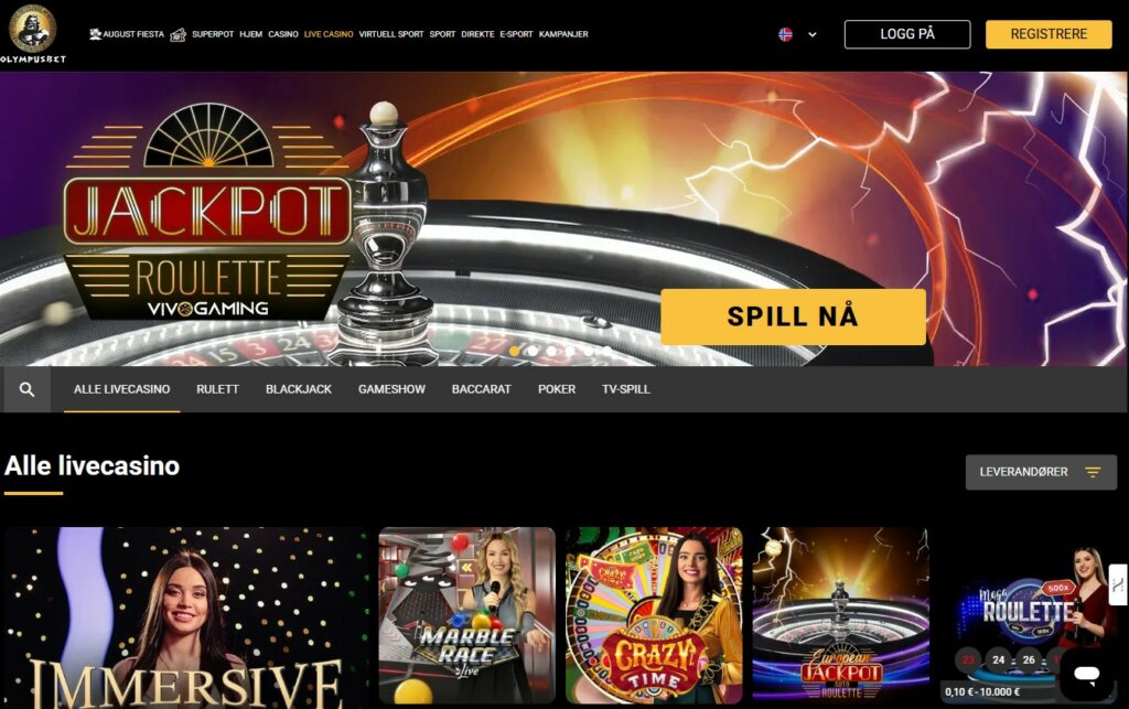 Olympusbet Casino Review Live Casino NO