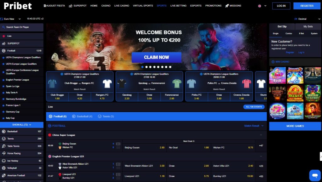 Pribet Casino Review Betting NO
