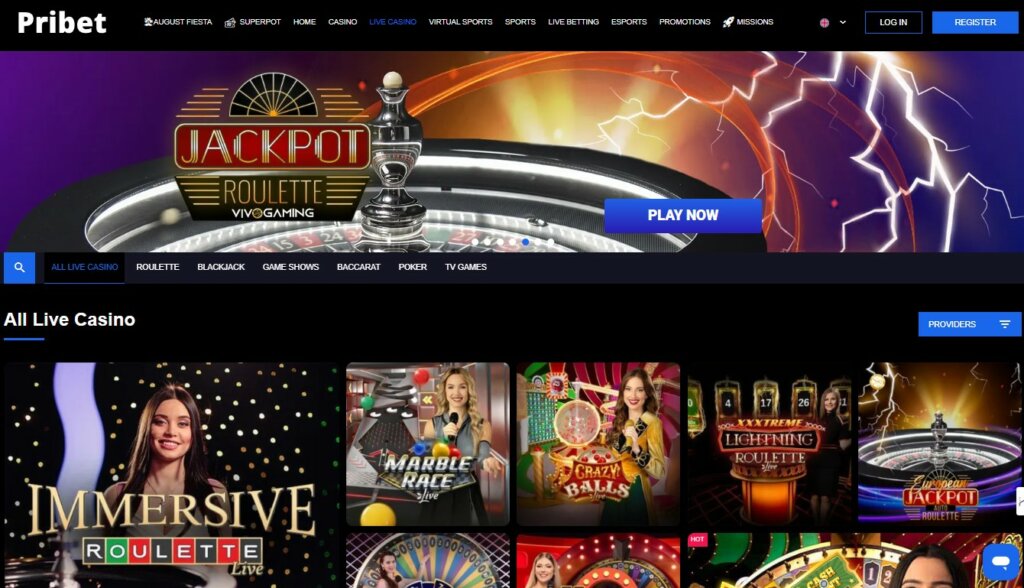 Pribet Casino Review Live Casino NO
