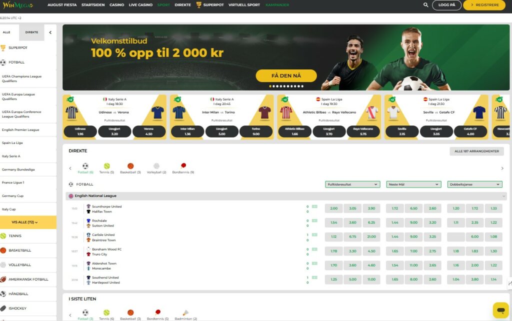 Winmega Casino Review Betting NO