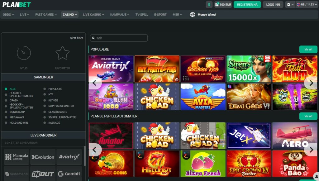 Planbet Casino NO